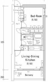 ルミークアン南麻布 517 間取り図