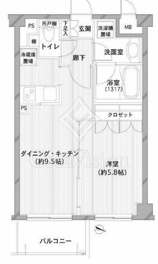デュオ・スカーラ用賀2 3階 間取り図