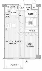デュオ・スカーラ用賀2 3階 間取り図