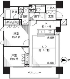 クリオ浅草橋 4階 間取り図