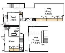代々木テラスB 2階 間取り図