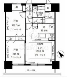 サンクレール荒川ブランガーデン 1703 間取り図
