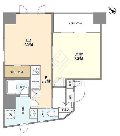 ププレMIYA八丁堀 501 間取り図