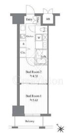 ジョイシティ蔵前 904 間取り図