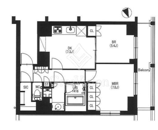 エスティメゾン中野 1002 間取り図