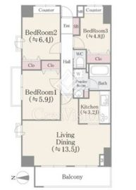 アビタシオン大島 301 間取り図