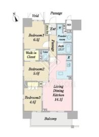 レーベンリヴァーレ浅草エヴァープライド 5階 間取り図