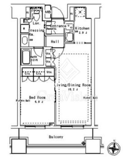 パークアクシス御茶ノ水ステージ 605 間取り図