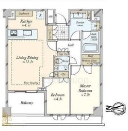 パークコート渋谷大山町ザプラネ 1階 間取り図