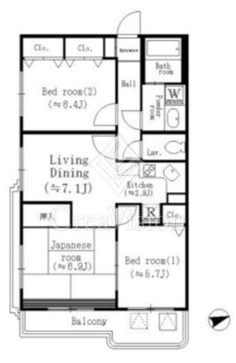 エミネンス高野台 401 間取り図