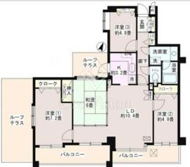 南烏山パーク・ホームズ 7階 間取り図
