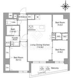 コンフォリア・リヴ永福町 208 間取り図