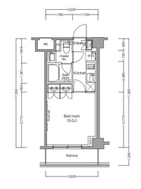 ディームス麻布狸穴町 606 間取り図