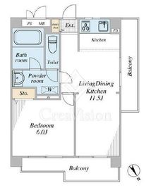 グローリア初穂御殿山 8階 間取り図