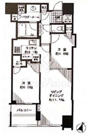 大崎ウエストシティタワーズ イースト 17階 間取り図