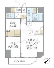 アジールコート町屋 1403 間取り図