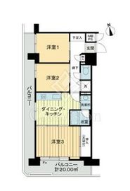 ライオンズマンション練馬 8階 間取り図