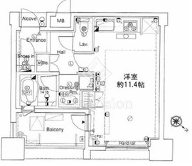 リーデンススクエア桜木町 2階 間取り図