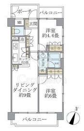 アールヴェール根津弥生坂 10階 間取り図