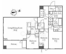 ザ・パークハウスグラン三番町 2階 間取り図