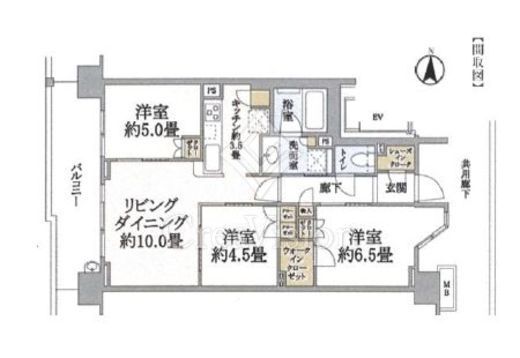 パークフロントテラス亀戸アリーナレジデンス 7階 間取り図