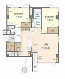 乃木坂パークマンション 3階 間取り図