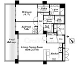ガーデン東が丘 E305 間取り図
