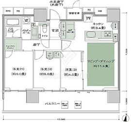 シティタワーズ板橋大山サウスタワー 13F1 間取り図