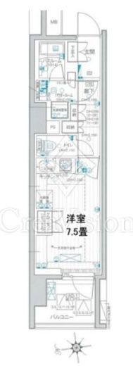 デュオステージ蒲田 3階 間取り図