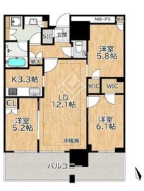 プラウドタワー小岩フロント 19階 間取り図