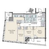 パークタワー勝どきミッド/サウス 10階 間取り図