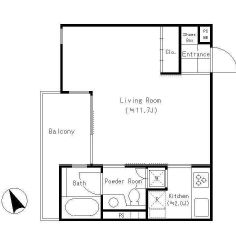 代々木 MK COURT 406 間取り図