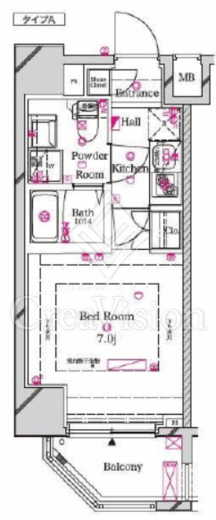ラフィスタ伊勢佐木長者町駅前ウエスト 5階 間取り図