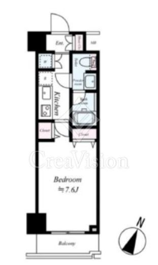 パレステュディオ渋谷本町 4階 間取り図