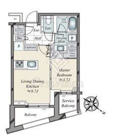 パークコート恵比寿 4階 間取り図