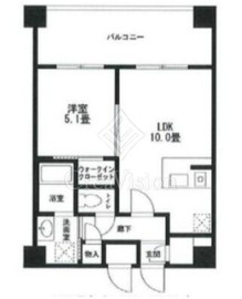コモド川崎 802 間取り図