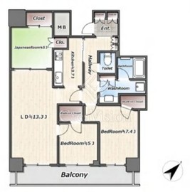 リヴァリエ 6階 間取り図