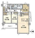 ローレルコート武蔵小杉今井仲町 3階 間取り図