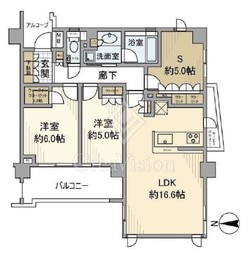 ローレルコート武蔵小杉今井仲町 3階 間取り図