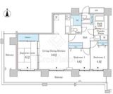 セルリアンホームズ勝どき 706 間取り図