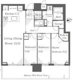 パークシティ中央湊ザタワー 20階 間取り図