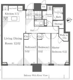 パークシティ中央湊ザタワー 20階 間取り図