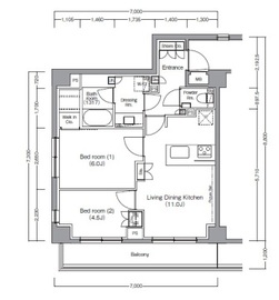 ディームス麻布狸穴町 113 間取り図