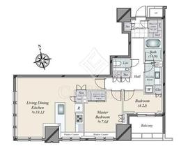 パークコートザ・三番町ハウス 14階 間取り図