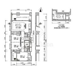 東雲キャナルコートCODAN 19-1401 間取り図