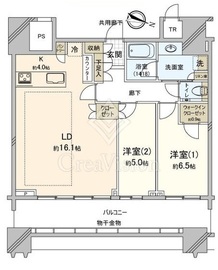 パークコート文京小石川ザ・タワー 13階 間取り図
