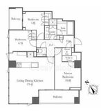 パークコート虎ノ門 18階 間取り図