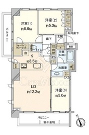 ルジェンテ武蔵野 3階 間取り図