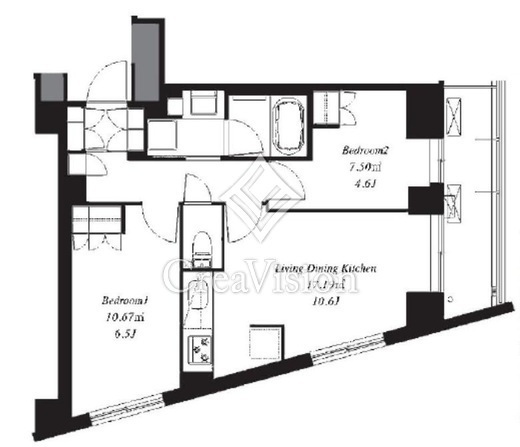 フレンシア田端南 2階 間取り図