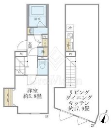 プラティーク中野坂上 402 間取り図